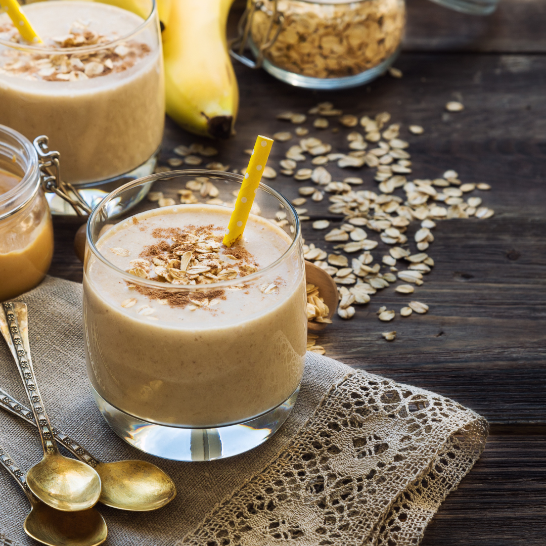 Banan- och jordnötssmörsmoothie